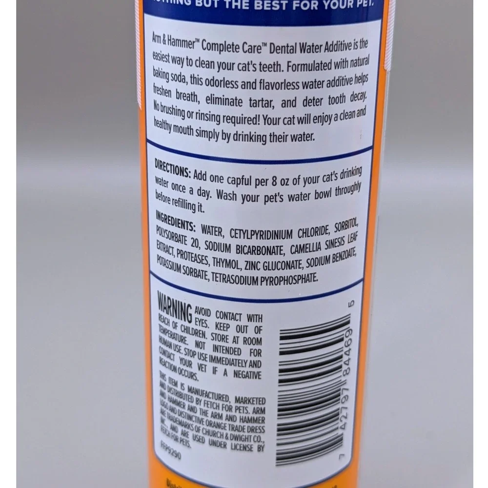 Arm & Hammer Dental Water Additive for Cats Fresh Breath Tartar Control Lot of 6